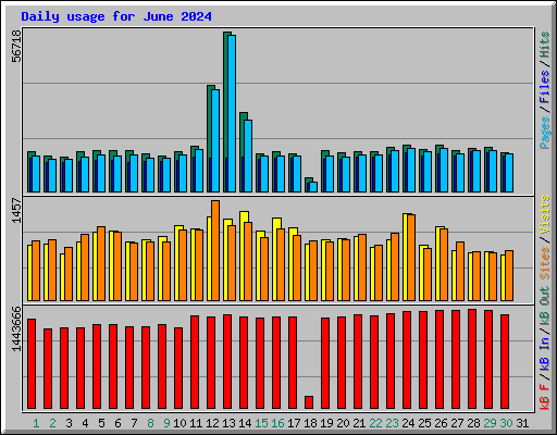 Daily usage for June 2024