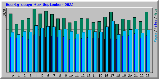 Hourly usage for September 2022