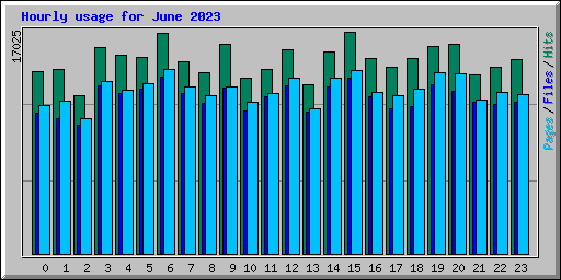 Hourly usage for June 2023