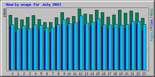 Hourly usage for July 2023