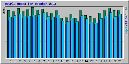 Hourly usage for October 2023