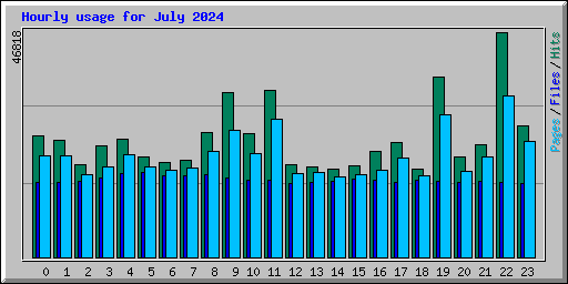 Hourly usage for July 2024